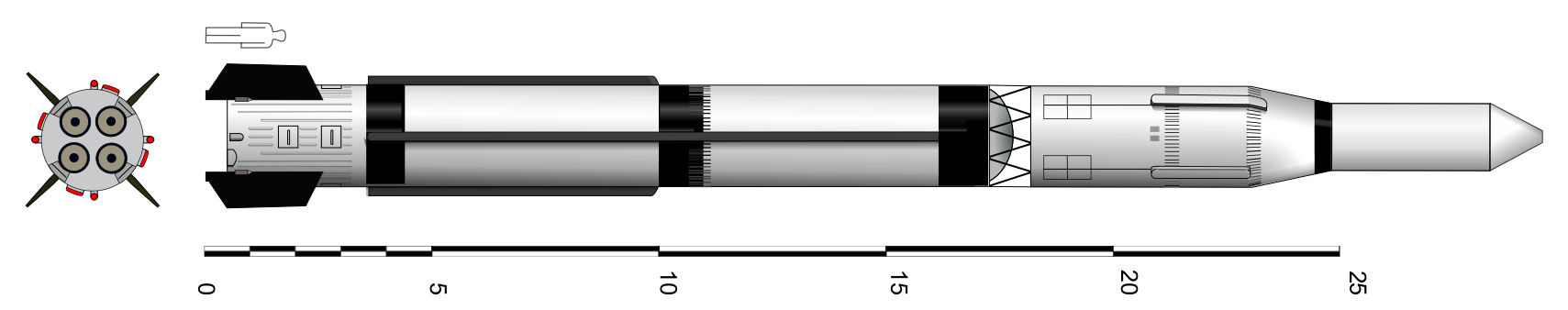 Long March 1 rocket diagram. ©Heriberto Arribas Abato/Wikimedia Commons