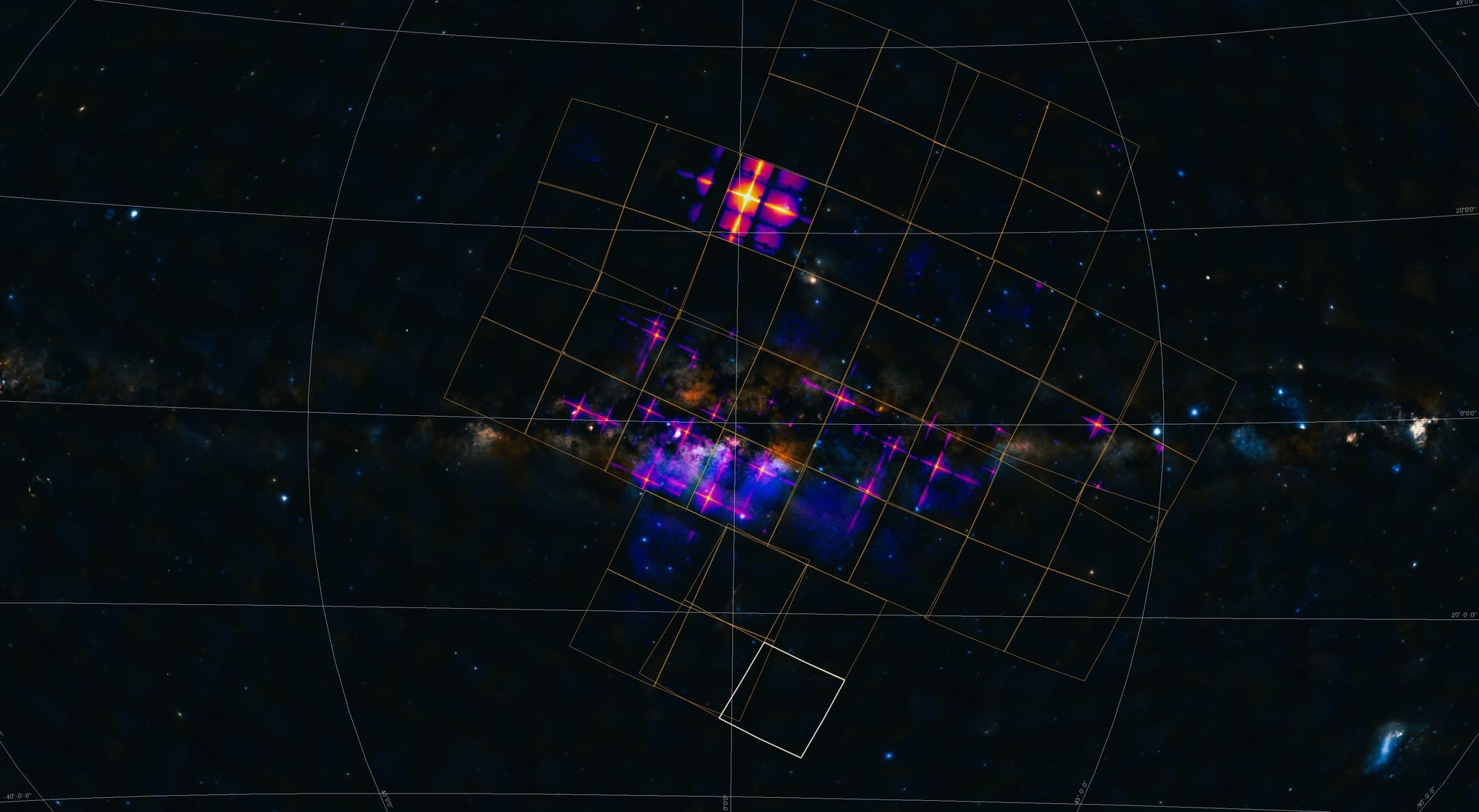 A view from the Einstein Probe's Wide-field X-ray Telescope pointing at the center of the Milky Way. ©The National Space Science Center of the Chinese Academy of Sciences