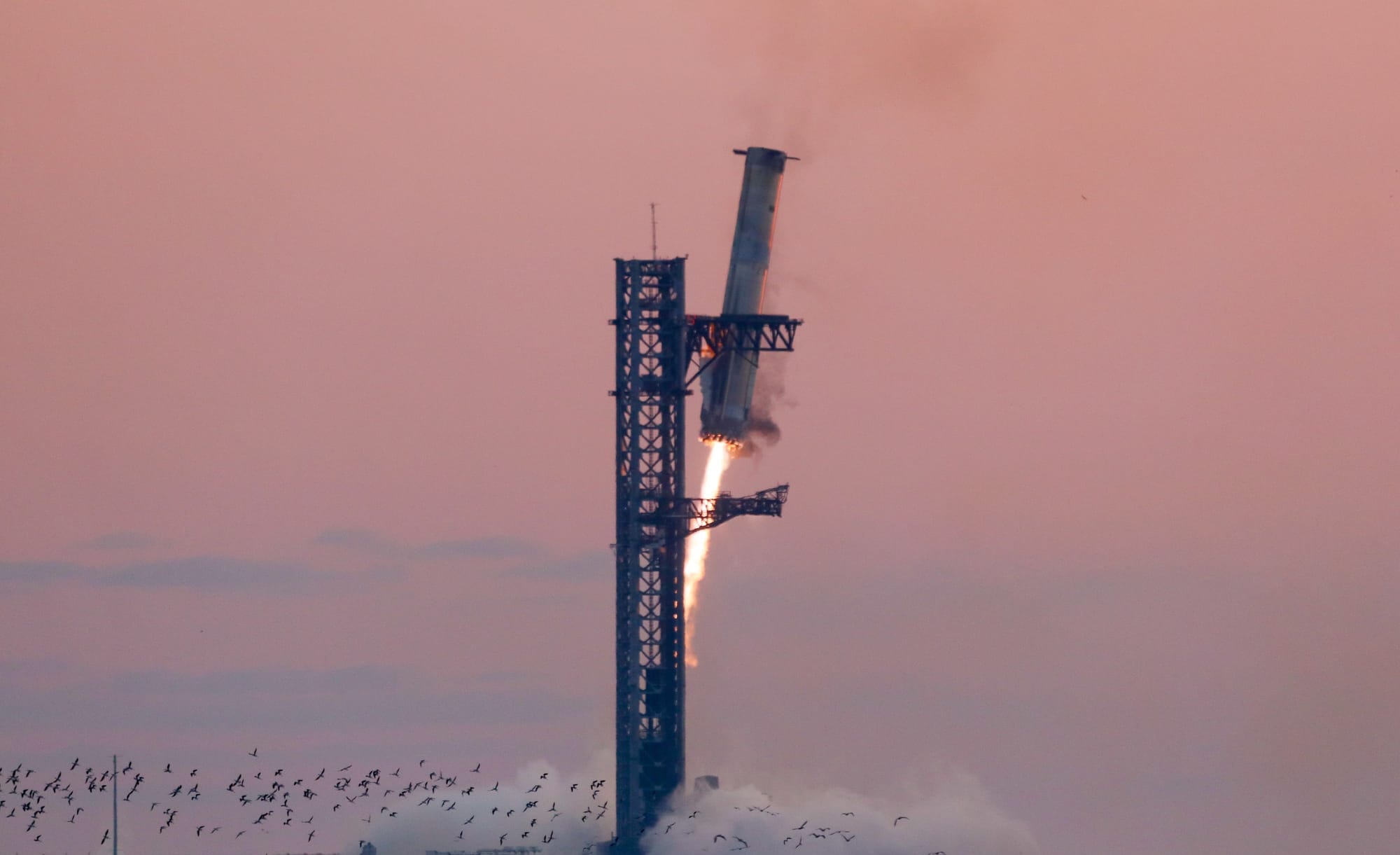 SpaceX nails first Super Heavy booster catch!