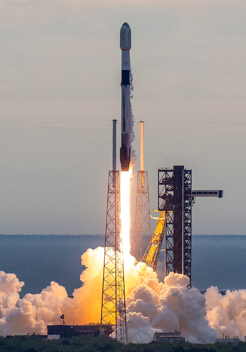 Falcon 9 lifting off from Space Launch Complex 40 for the Starlink Group 12-4 mission. ©SpaceX