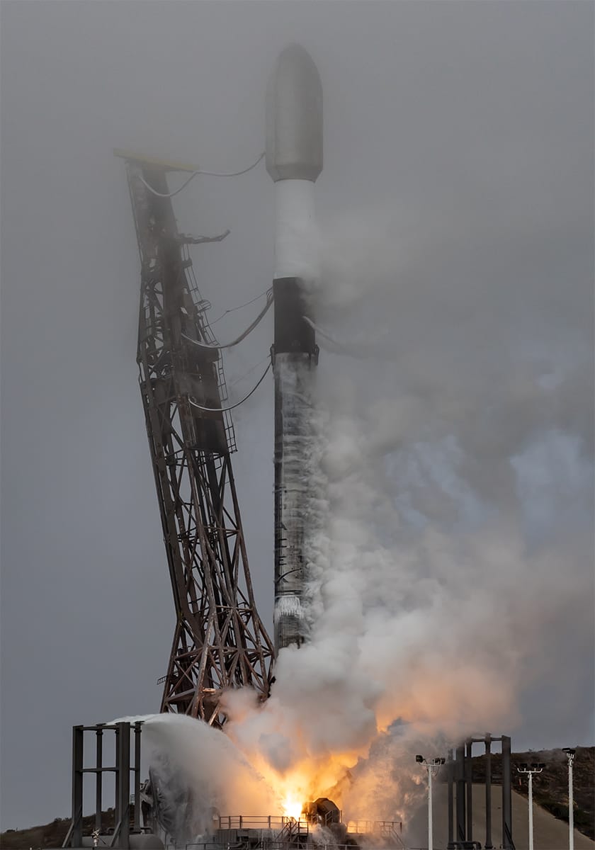 Falcon 9 lifting off from Space Launch Complex 4E for the Starlink Group 11-4 mission. ©SpaceX