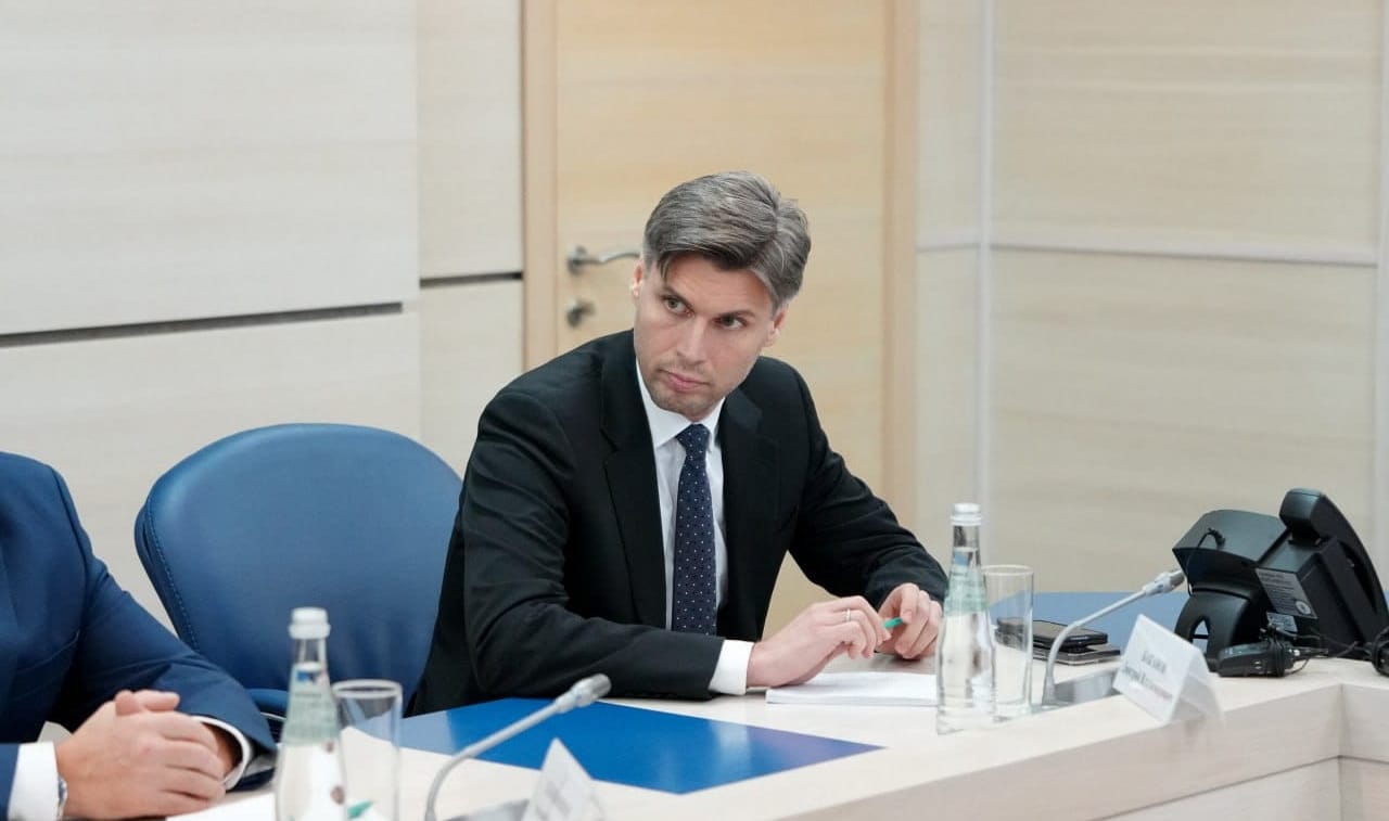 Dmitry Bakanov at a recent Roscosmos meeting.