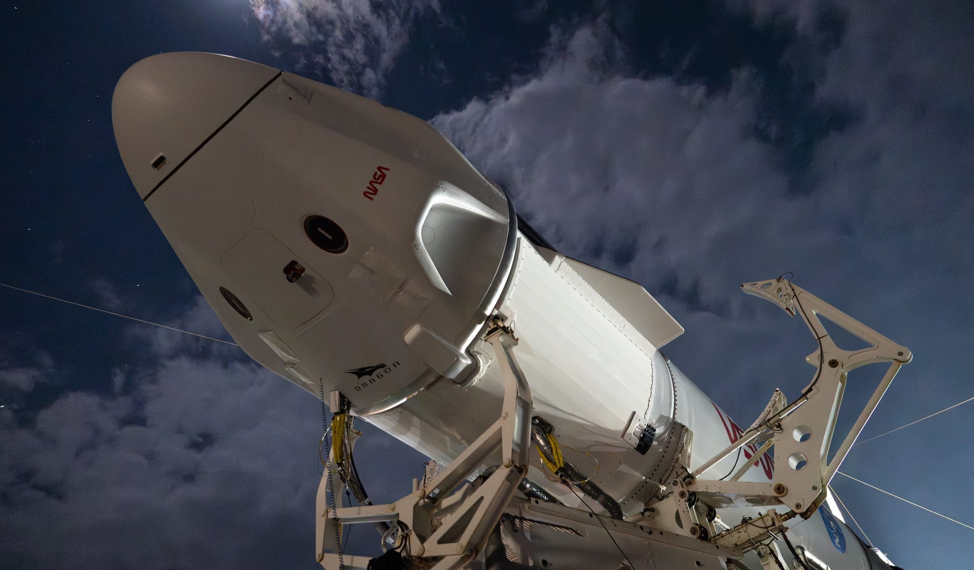 Crew Dragon C210 'Endurance' during rollout to Launch Complex 39A with it's Falcon 9. ©SpaceX