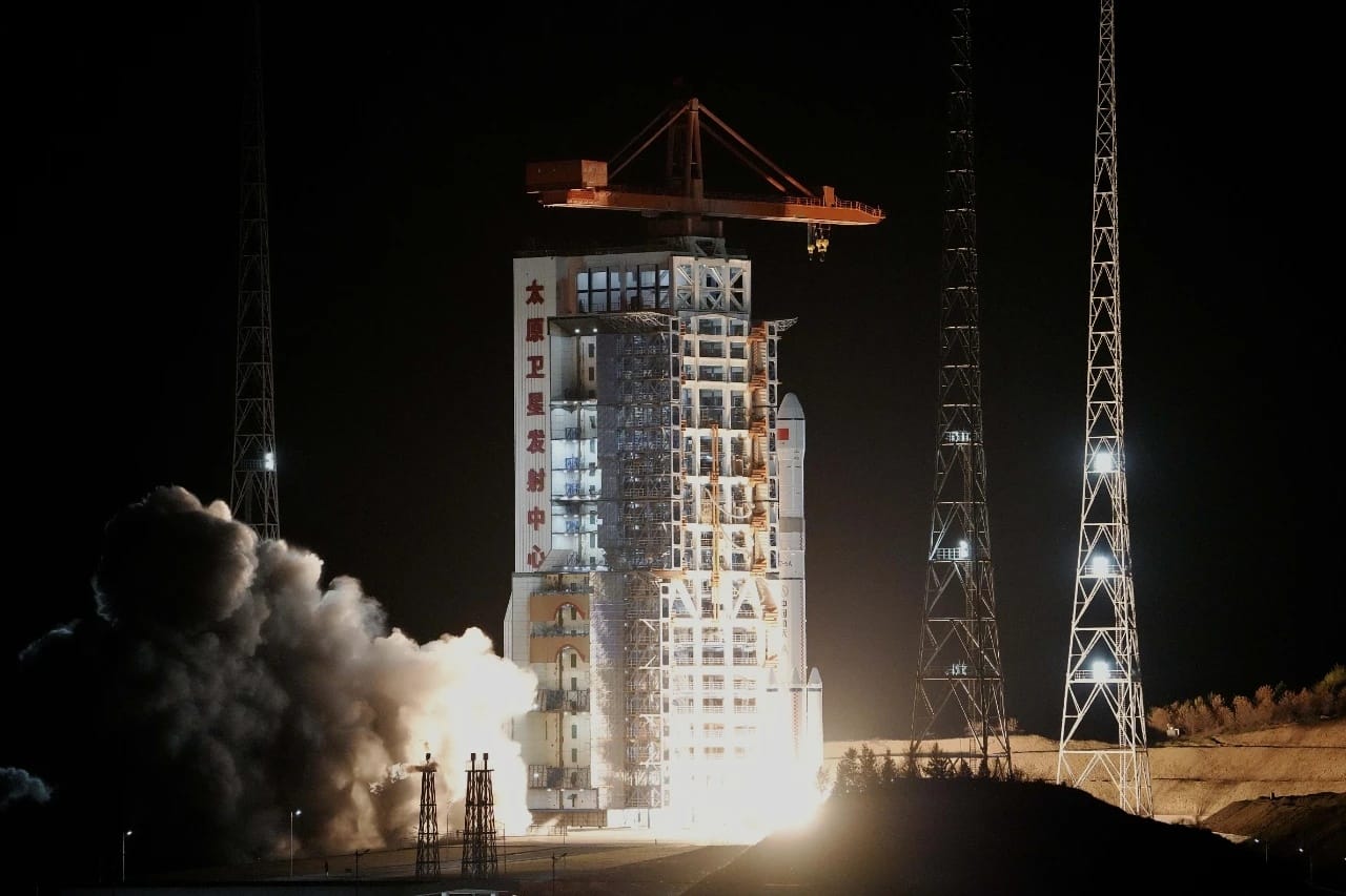 The Long March 6A Y9 vehicle lifting off from the Taiyuan Satellite Launch Center.