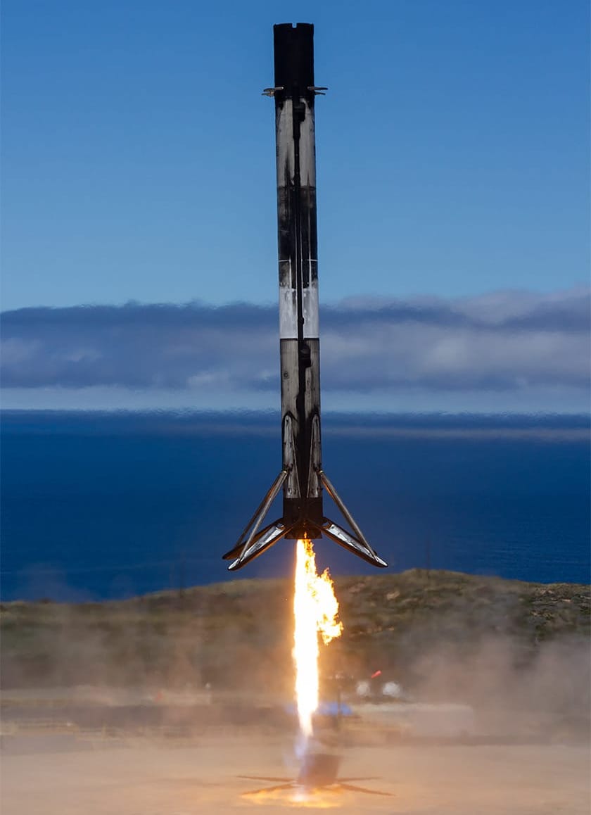 Falcon 9 booster B1081 touching down at Landing Zone 4. ©SpaceX
