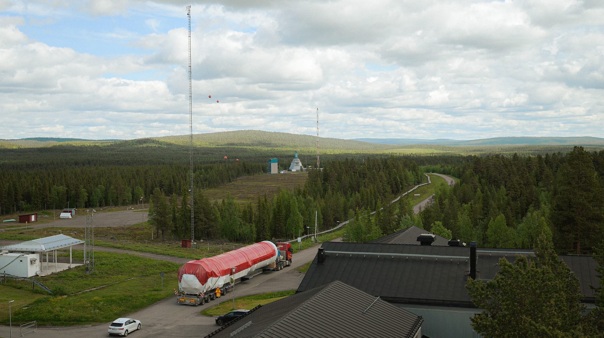 Themis arrives at the Esrange Space Centre for testing. ©ESA/ArianeGroup