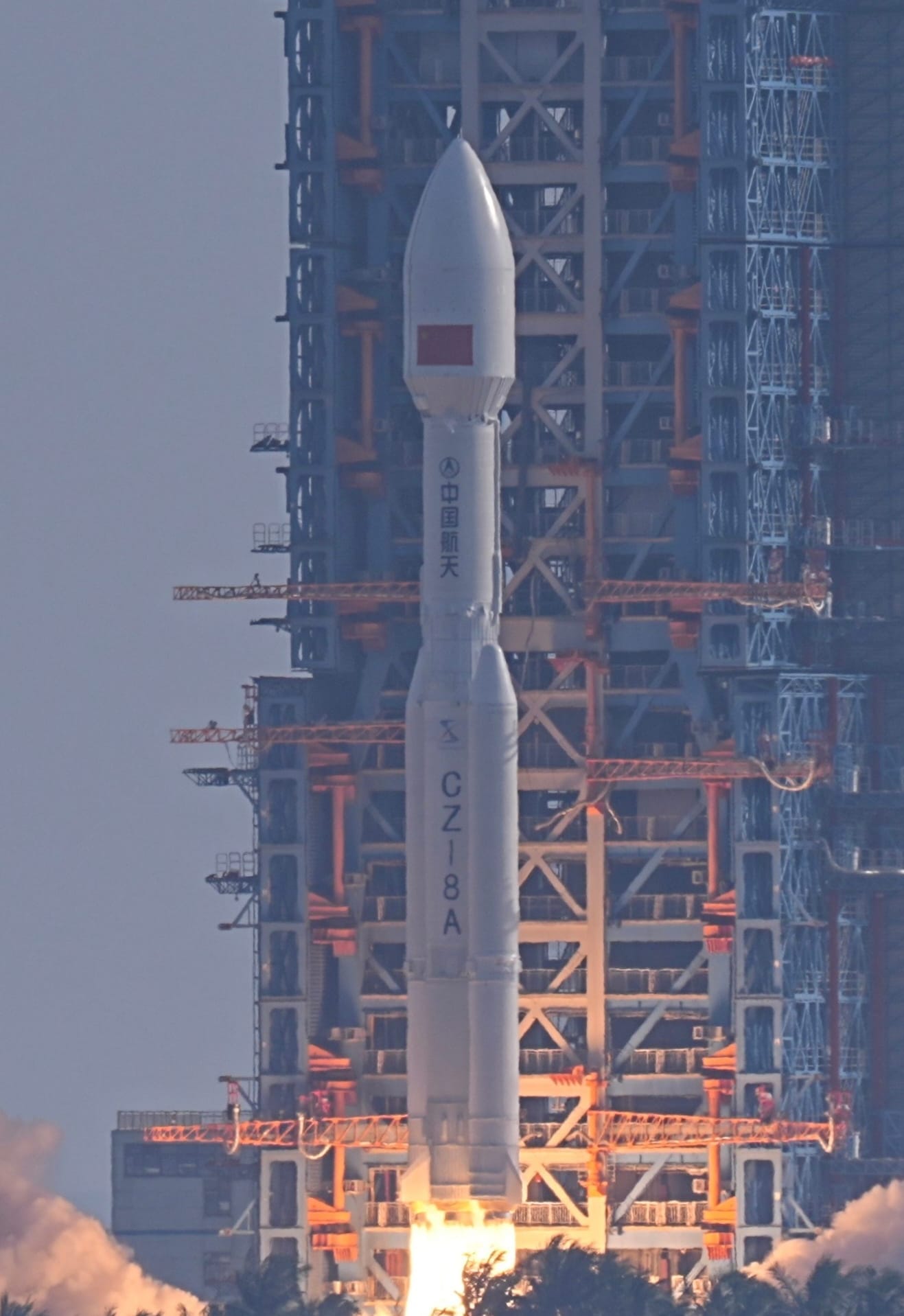 The Long March 8A Y5 vehicle lifting off from Commercial Launch Pad 1 at the Wenchang Space Launch Site on December 6th 2025.
