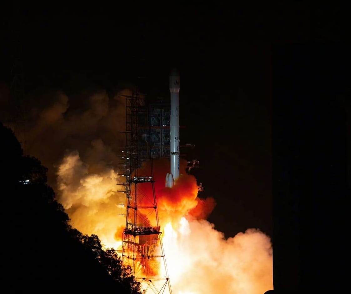 The Long March 3B/E Y113 vehicle blasting off from the Xichang Satellite Launch Center on December 26th 2025.