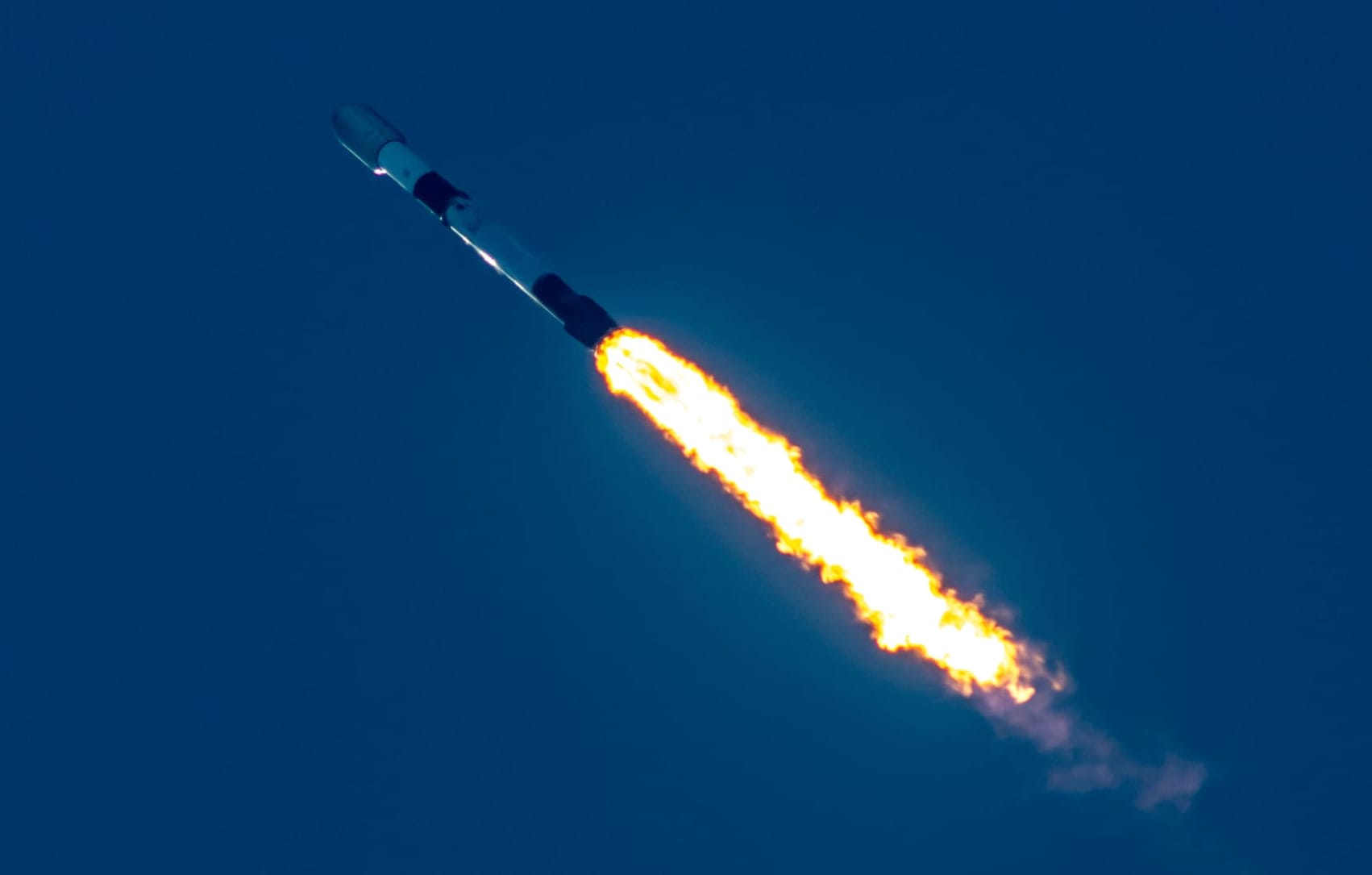 Falcon 9 during first-stage flight for the Starlink Group 10-62 mission on March 22nd 2026. ยฉSpaceX